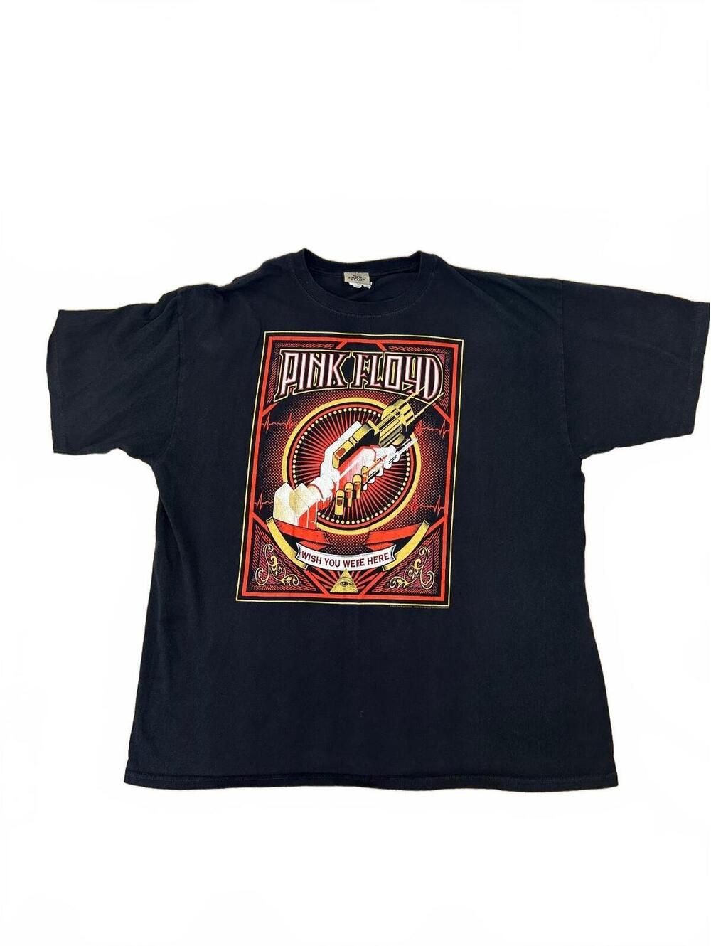 Pink Floyd 2XL Wish You Were Here Black Concert T-Shirt 2XL 2011 Liquid Blue